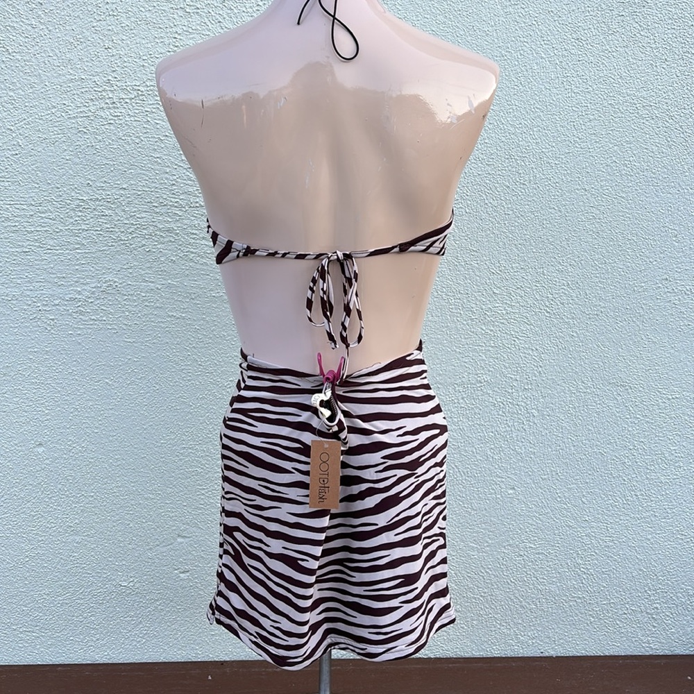 Zebra Print Top And Skirt Matching Set - image 4